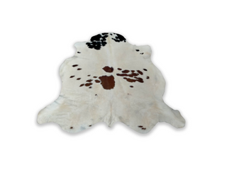 White and black cow hide.