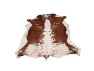 Brown and White Cow Hide