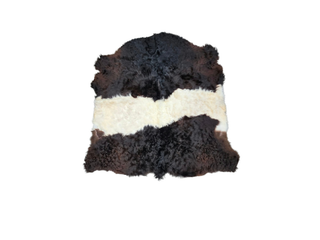 Black and White Belted Galloway Cow Hide