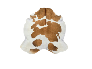 Tan & White Cow Hide